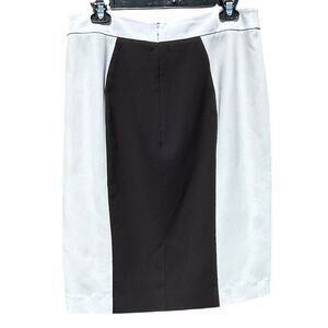 Dylan Gray Colorblock Pencil Skirt Size 14 Black White Career Chic NWT